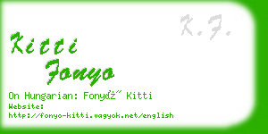 kitti fonyo business card